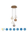 ANDROMEDA * LÁMPARA 5L- BASE REDONDO ORO - 8941(X2)+8938+8939+8940